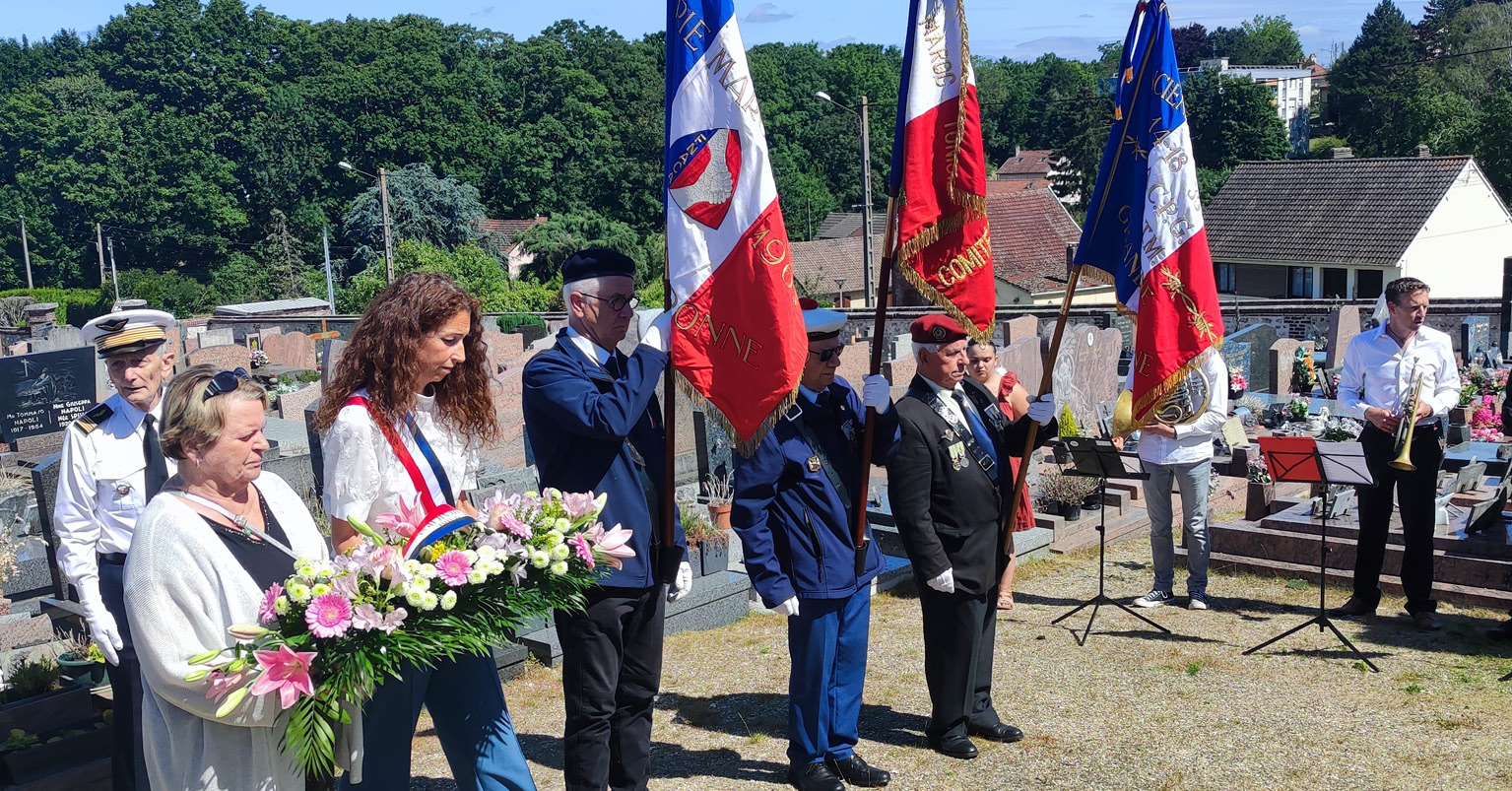 Cérémonie en souvenir des victimes des bombardements de la ville le 24 juin 1944